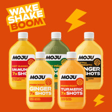 MOJU 2x Ginger 2x Turmeric Dosing Bottles 4 x 420ml Morning Wake UpAft