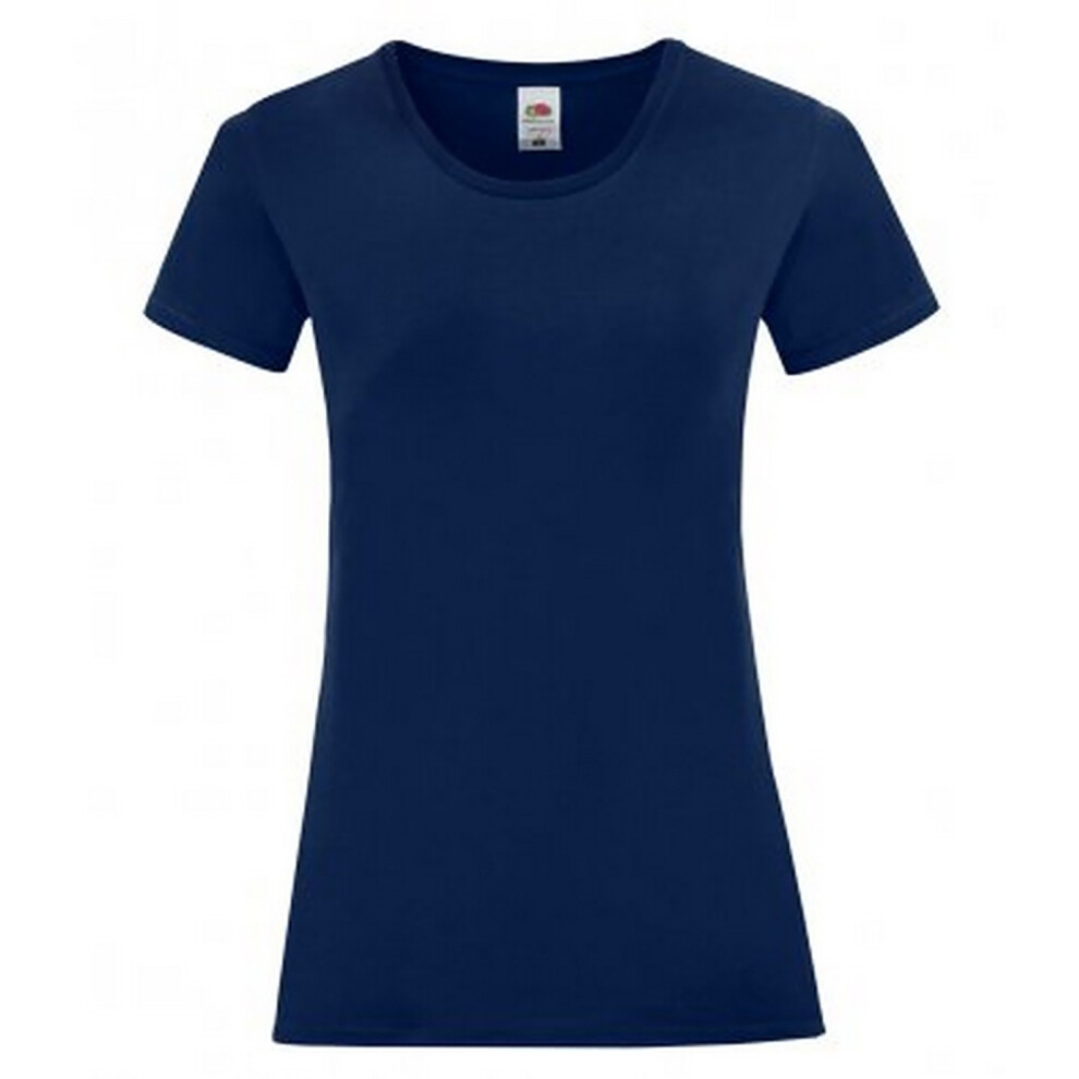 Fruit Of The Loom (M, Navy) Womens/Ladies Iconic T-Shirt Blue,Multicoloured