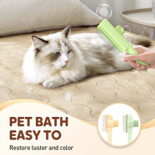 Cat and Dog Brush, Self-Cleaning Dog Brush with Trigger Button (Green)