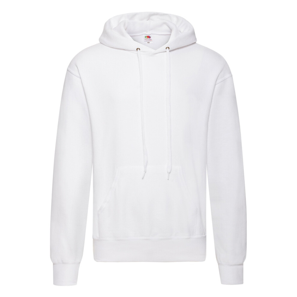 Fruit Of The Loom (4Xl, ) Adults Unisex Classic Hooded Sweatshirt White