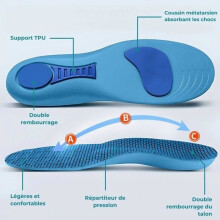 Orthopedic insoles for bunions (hallux valgus), immediate relief, comfortable insoles for men and women for hiking, 43-44cm