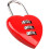 2pcs 3-Digit Code Lock Luggage Bag Padlock Resettable Cute Red 2