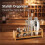 Bartender Kit Stand, Wood Bartending Tool Holder, Large Capacity Space Saving Organizer Durable Material, Layered Design 4