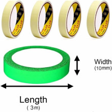 Self-adhesive phosphorescent tape – 4 rolls 3m x 10mm (Secure, waterproof marking – Indoor/Outdoor use)
