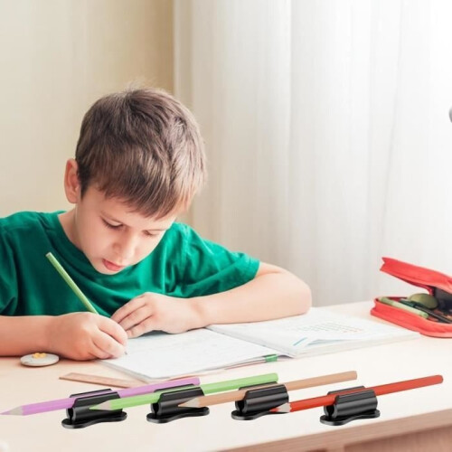 Pen Holder - 4 pieces - Adhesive Silicone - Black - Durable and Robust 2