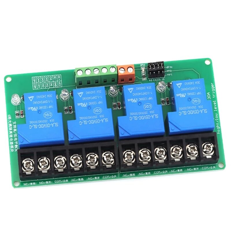5V 4 Channel 30A Relay Module for PLC Intelligent Control & Industrial ...