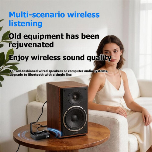 6.0 Receiver Transmitter 2-in-1 Low Latency 3.5mm AUX RCA Jack Wireless Audio Adapter for PC TV 2