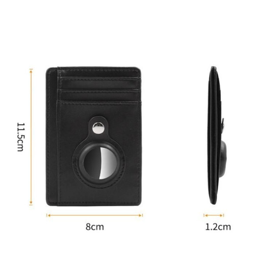 Θήκη πορτοφολιού INF Slim AirTag με μπλοκάρισμα RFID, μαύρη 1