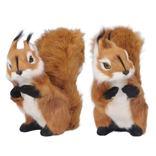 Decoration - SURENHAP - Plush Squirrel - Realistic - High Quality - For Children 2