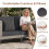 Costway 5-Piece Patio Conversation Set 2 Wicker Armchairs 2 Ottomans And Side Table 6
