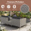 Costway 5-Piece Patio Conversation Set 2 Wicker Armchairs 2 Ottomans And Side Table 7