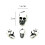 Set of 50 Mini Plastic Skull Beads for Halloween 3