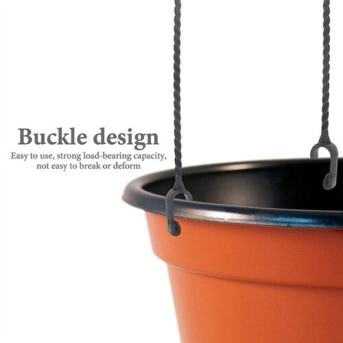 5PCS Plastic Hanging Chains for Planters, 360 Rotating Hooks for Flower Pots PZCC 2