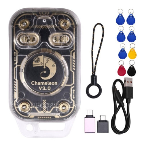 Chameleon V3.0 RFID  Chip Reader ID IC Tag Copyer NFC Reader Writer  Card Emulator+4XUID/CUID Keychain