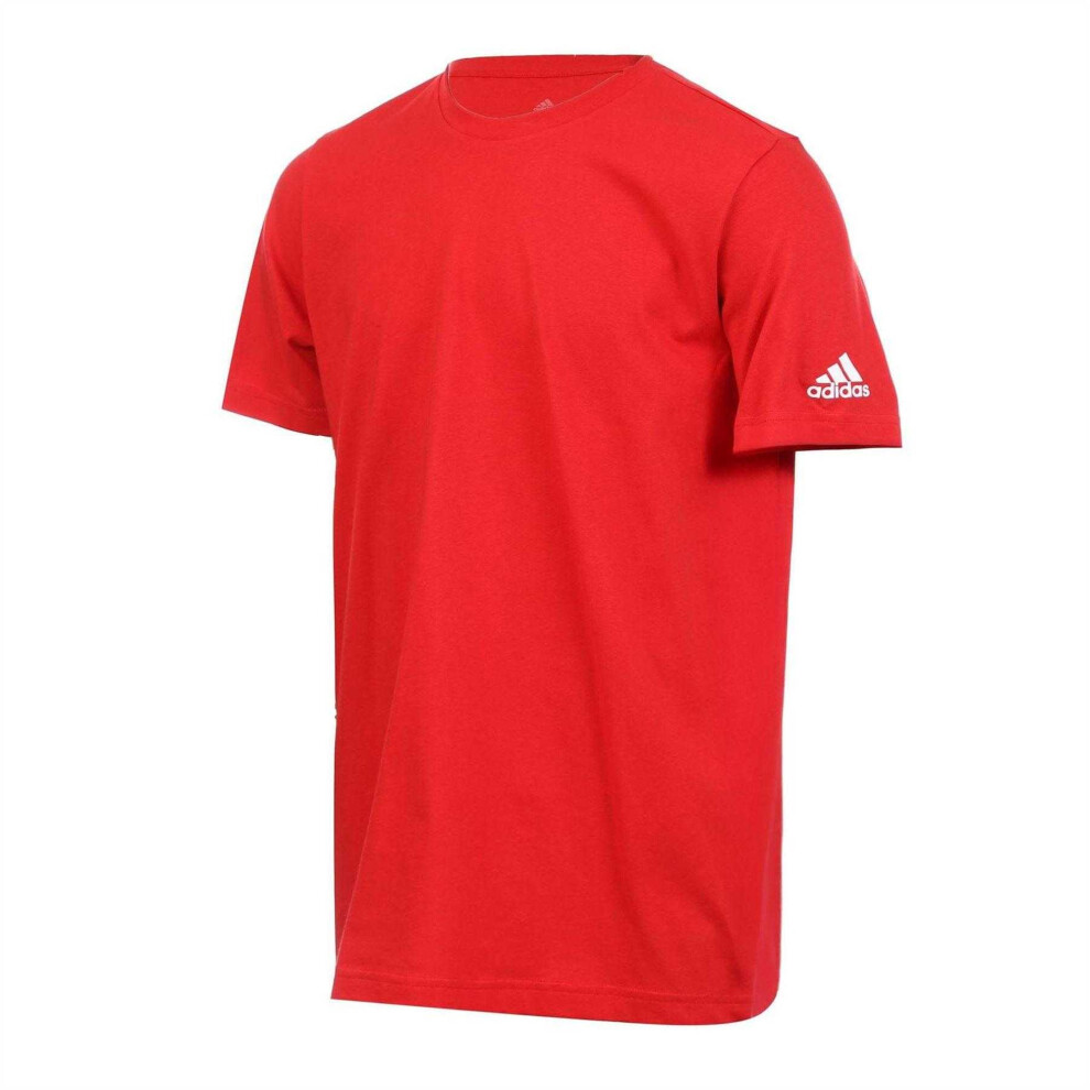 Adidas (L, ) Mens Blank T-Shirt Red