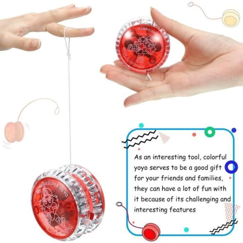 Yo-Yo - Unspecified - Reactive - LED Light - 4 Pieces - Plastic - Random Color 2