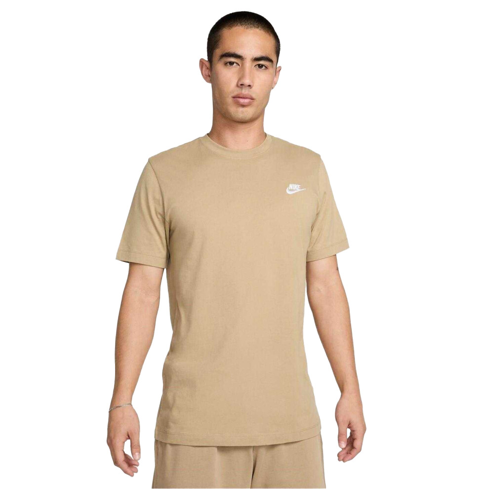 Nike (S, Khaki) Mens Club T-Shirt Multicoloured