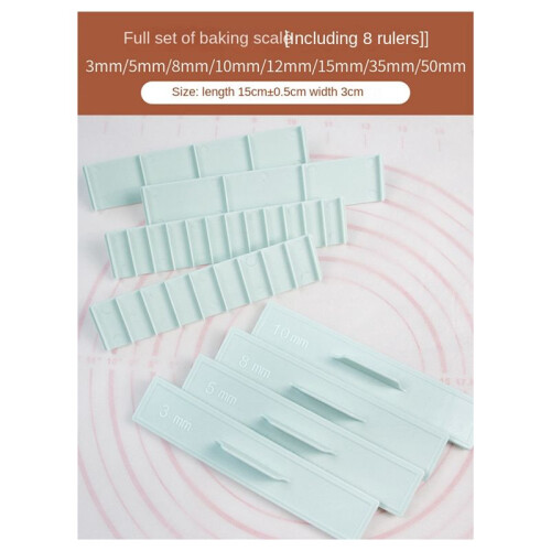 Cookie Thickness Measuring Tool 8Pcs Pastic Biscuit Cake Mold Butter Measuring Ruler Baking Tool 2