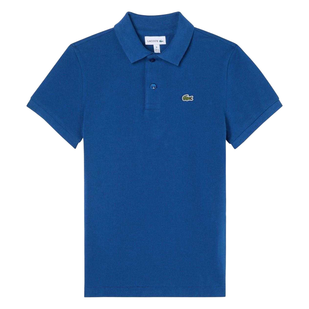 Lacoste (10 Years, French ) Boys Pique Polo Shirt Blue
