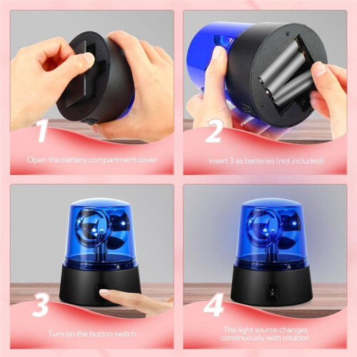 2Pcs Rotating Strobe Light, 360 Degree Rotating Light, Disco Bar Party Decorative Light 2