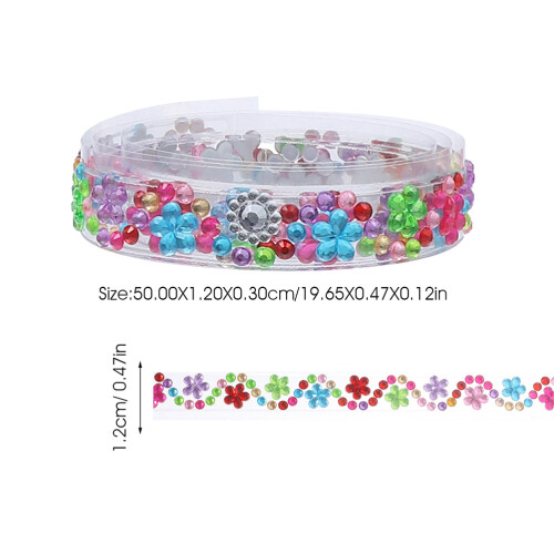 8Rouleaux De Rubans Strass Acryliques Multicolores Adhésifs Pour DIY 1