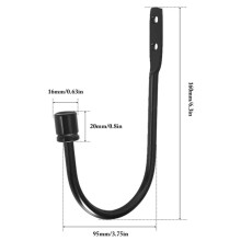 4X Curtain Holdback, Wall Mounted Curtain Tieback Hooks, Metal Decorative Window Drapery Holder Curtain Hook