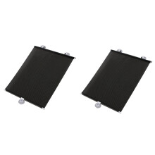 2X Sunshade Roller Blackout Suction Cup Blinds Curtains for Living Kitchen Office Car Window Free-Perforated Curtain A