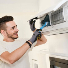 Reinigingsborstel voor de condensor van uw airconditioner, 4-delige reinigingsset voor split-airconditioners