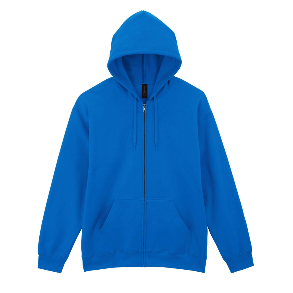 Gildan (3Xl, Royal ) Unisex Adult Softstyle Fleece Midweight Full Zip Hoodie Blue