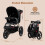Costway Jogging Stroller Foldable Jogger with Adjustable Canopy For 0-48 Months 4