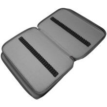 Portapenne grande capacità 200 vani 21x28x7,5 cm grigio
