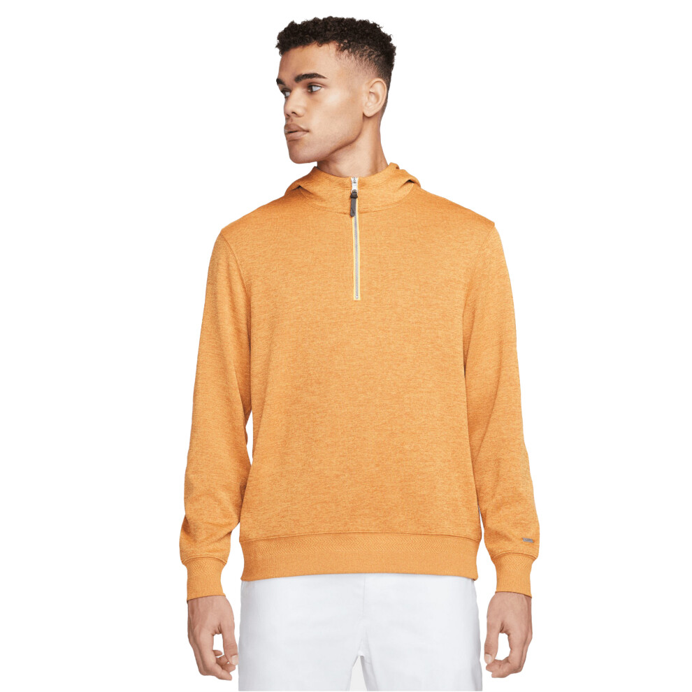 Nike (L, Monarch/Laser Orange/Brushed Silver) Mens Dri-Fit Golf Hoodie Orange,Silver