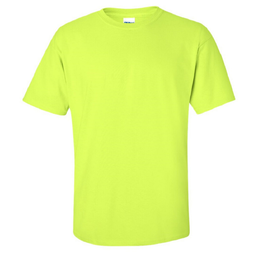 Gildan (5Xl, Safety ) Mens Ultra Cotton Short Sleeve T-Shirt Green