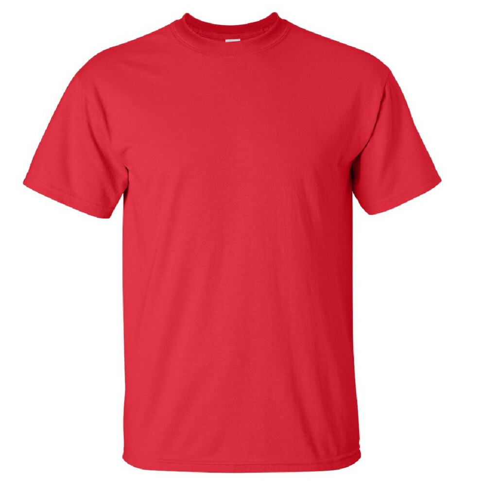 Gildan (2Xl, ) Mens Ultra Cotton Short Sleeve T-Shirt Red