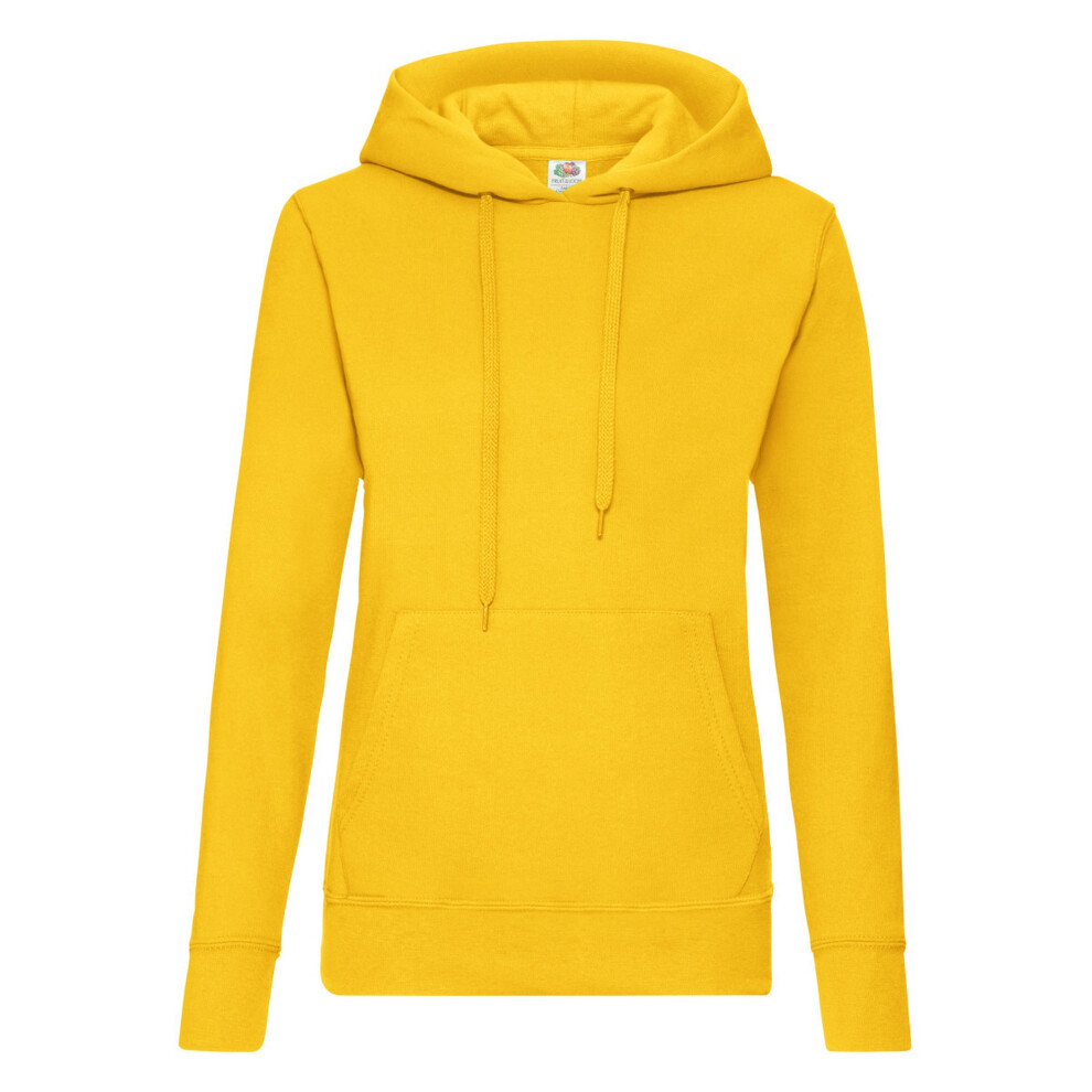 Fruit Of The Loom (S, Sunflower) Ladies Lady Fit Hooded Sweatshirt / Hoodie Multicoloured