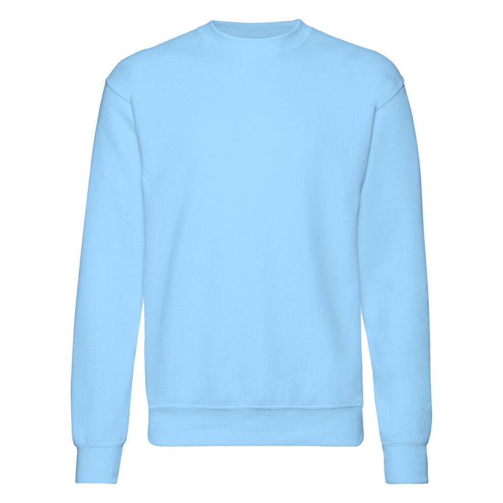 Fruit Of The Loom (M, Sky ) Mens Set-In Belcoro Yarn Sweatshirt Blue