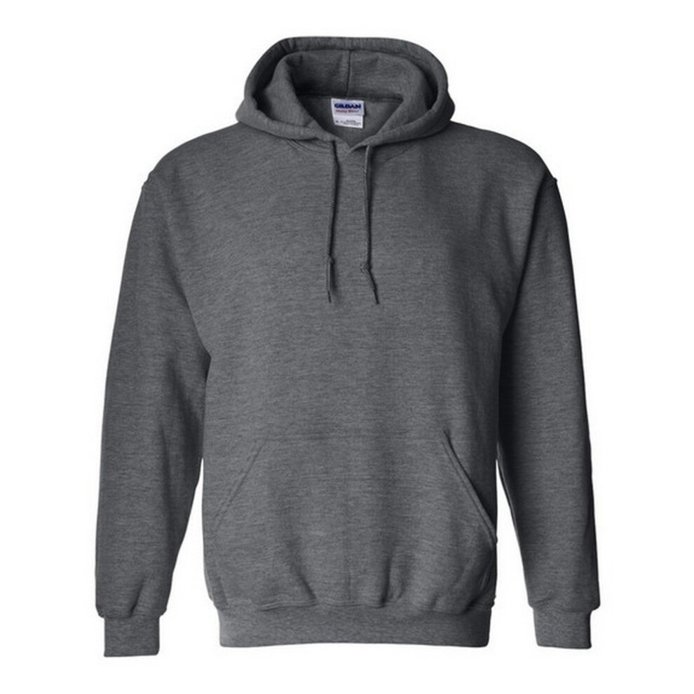 Gildan (2Xl, Dark Heather) Heavy Blend Adult Unisex Hooded Sweatshirt / Hoodie Multicoloured