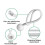 Pack of 50 KAKOO long loop bungee cords - White - 15cm 2