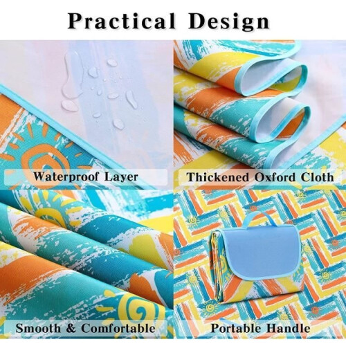 Picnic blanket - KAKOO - 145x200CM - Waterproof - Foldable - Blue 1
