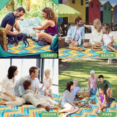 Picnic blanket - KAKOO - 145x200CM - Waterproof - Foldable - Blue 2