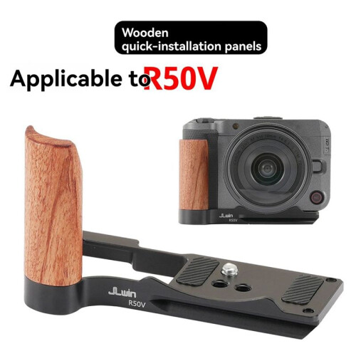 JLWIN L-Shape Side Handle Hand Grip Quick Release Base Plate for  R50V Mirrorless Camera with 1/4"-20 Mounts 1