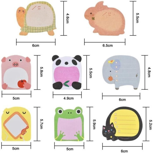 Sticky Notes - Post-it Notes - Cute Animals - 8pcs - Multicolored - Super Sticky Notes 1