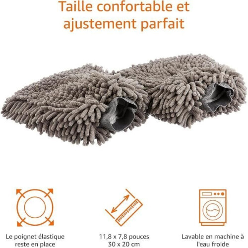 Microfiber wash mitt, luxury car cleaning cloth, 2-pack 1