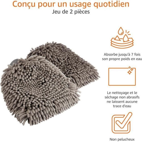 Mikrofaser-Waschhandschuh, luxuriöses Autoreinigungstuch, 2er-Pack 2