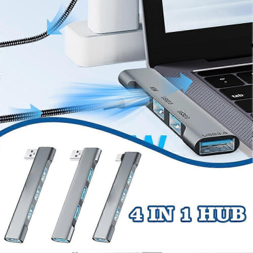 Προσαρμογέας διανομέα USB 3.0 4 σε 1, USB C σε τροφοδοτούμενο διανομέα 3 θυρών, μετα 1