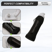 Water Bottle Folding Soft Water Bottle Outdoor Sports Water Bottle Foldable 500ML for Running Camping Hiking Cycling