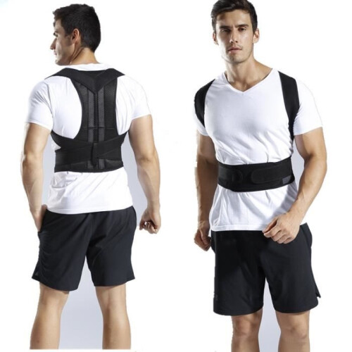 Posture Corrector - Men Women - Adjustable Back Support - Breathable Back Belt - Size L 1