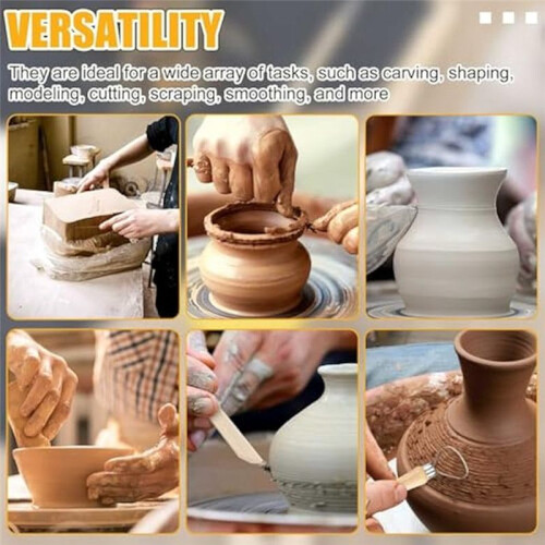 80Pcs Pottery Sculpting Clay Cleaning Tool Set Includes Clay Cutting,Modeling, Trimming Tools for Beginners Level 1