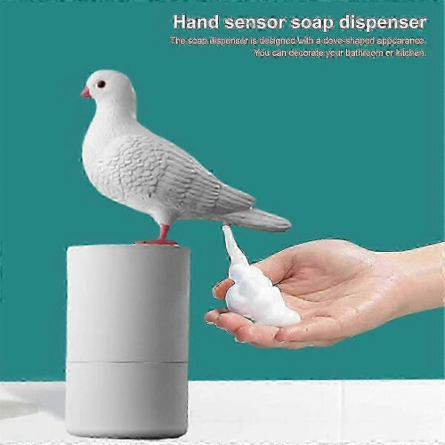 Automatic Foam Soap Dispenser, Touchless Hand Soap Dispenser for Bathroom and Kitchen, Sensor Operated, White Plastic 1