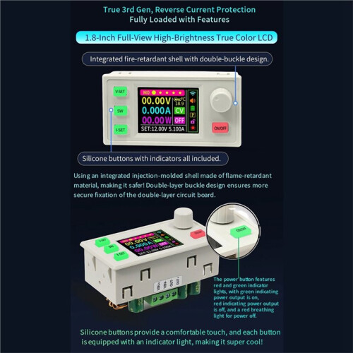 SK180S  Buck Boost Converter 9A 180W CNC Adjustable Regulator CC CV Lab Solar Charging Module 1